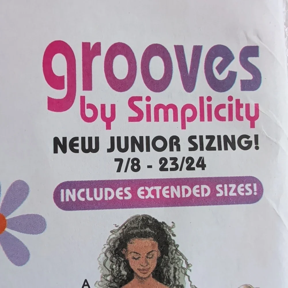 2001 Simplicity Grooves 9592 Uncut Juniors Pattern Size AA 7/8 - 23/24 Y2K VTG - Picture 4 of 7